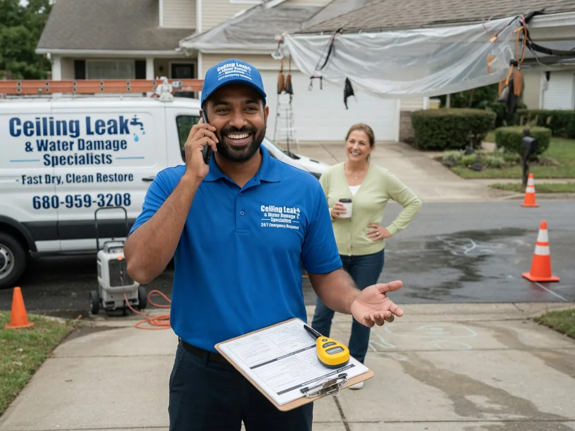 Ceiling Leak Cleanup Cambria, WI FAQs